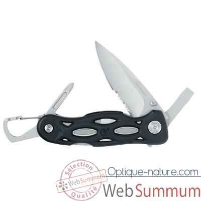 LEATHERMAN-830369-Couteau modele e303, lame mi-crantee, couteau ferme 9,84 cm, garantie 25 ans.